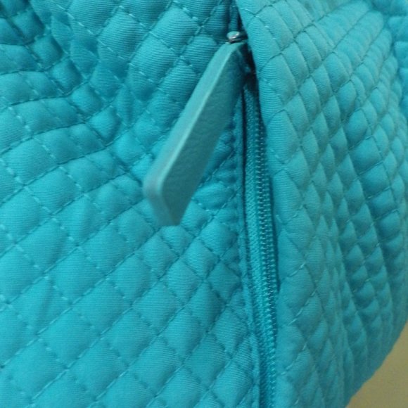 VERA BRADLEY Hadley On-the Go/Satchel Purse/ Microfiber/Shoulder Bag/ Teal Green - Picture 5 of 11